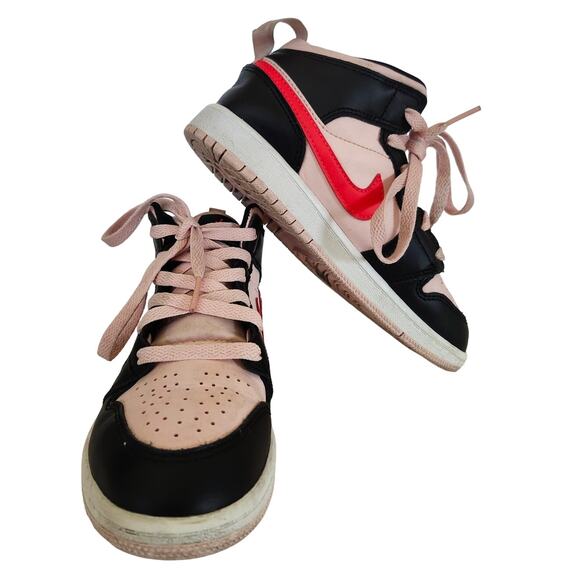 NIKE JORDAN Girls Black/Pink 1.5Y without insole - Picture 1 of 6